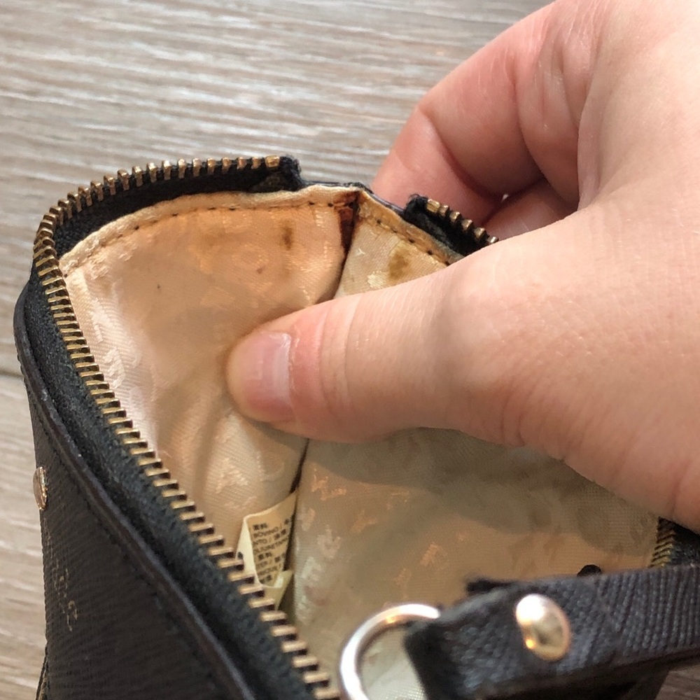 Kate Spade Bee Mika’s Pond Black Saffiano Leather Wristlet/Wallet - Picture 8 of 10